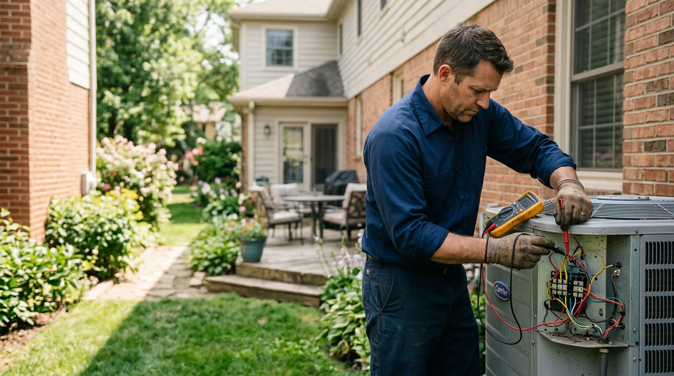 HVAC technician working near Aline, OK